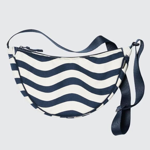 NWT Uniqlo x Marimekko Round Mini Shoulder Bag - Blue Stripe - Picture 2 of 6